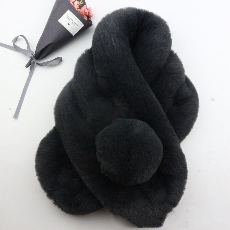 Rabbit Fur Scarf Female Winter Korean