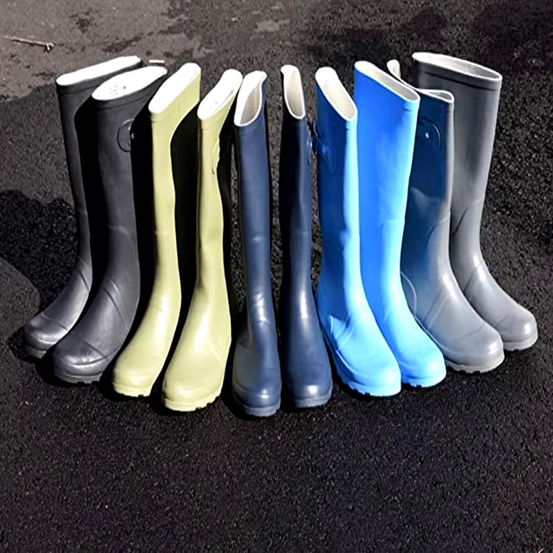 China Knee-High Boots for Lady Waterproof Rubber Rain Boots for Women