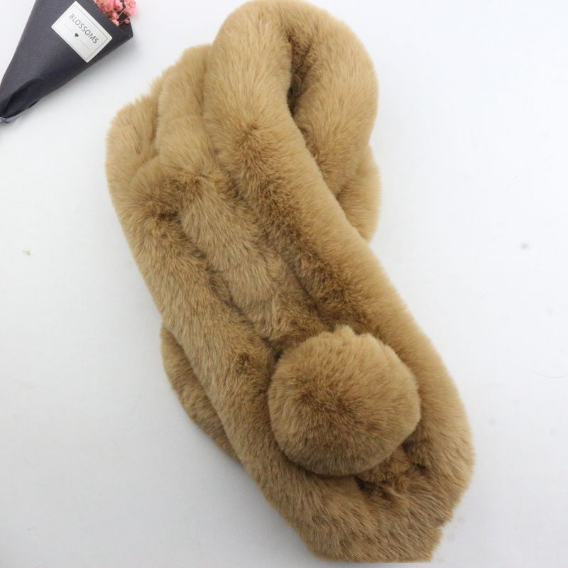 Rabbit Fur Scarf Female Winter Korean