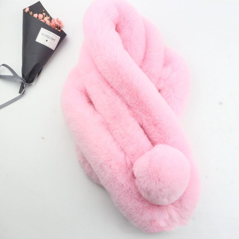 Rabbit Fur Scarf Female Winter Korean