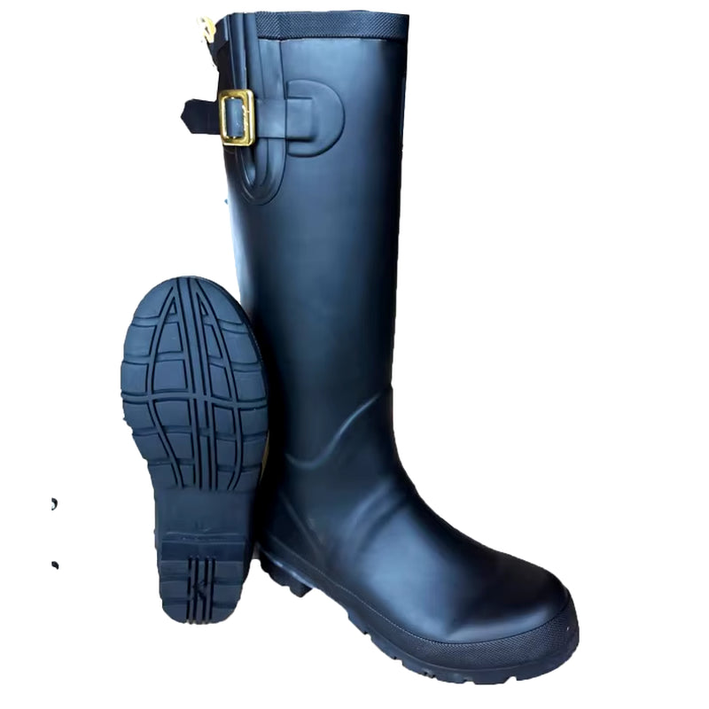 Fashion Popular Knee Hight Lady Rubber Rain Boot Horse Riding Boot for Women Field Welly