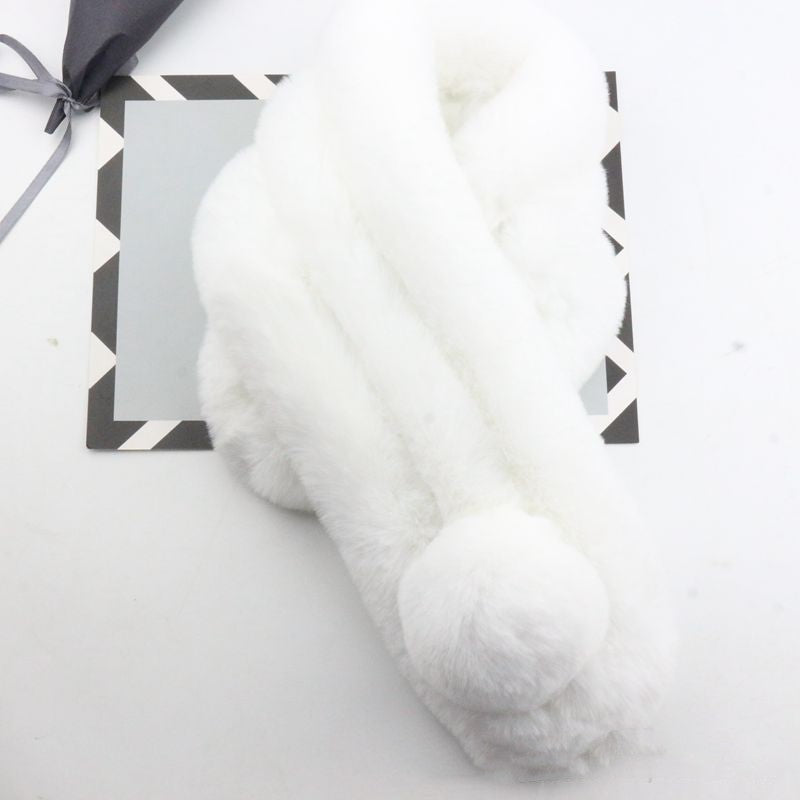 Rabbit Fur Scarf Female Winter Korean