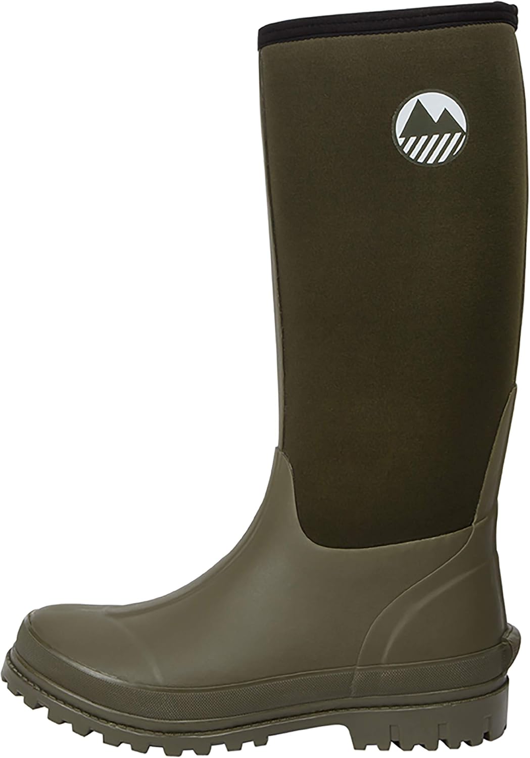 Men'S Rydal Neoprene Insulated Rubber Mucker & Yard Wellington Boots Warm Lined Fully Knee High Waterproof Wellies with Steel Shank in Black & Moss Green