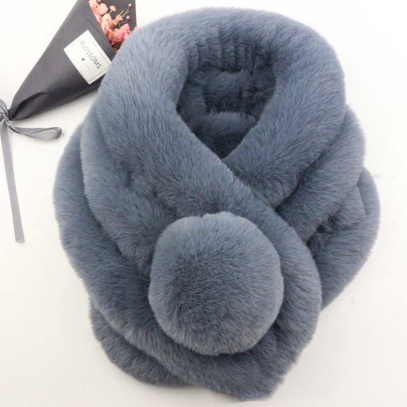 Rabbit Fur Scarf Female Winter Korean
