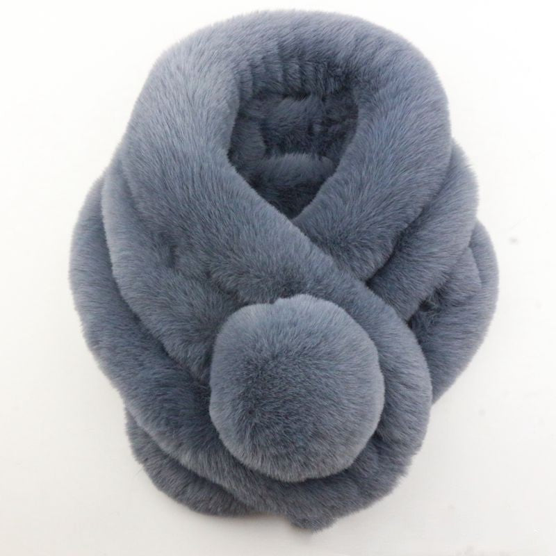 Rabbit Fur Scarf Female Winter Korean